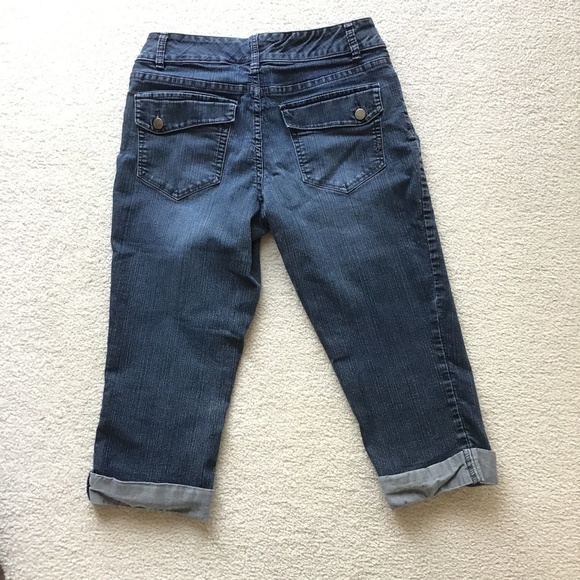 DAISY FUENTES SIZE 6 CROP BLUE JEANS - Picture 1 of 6
